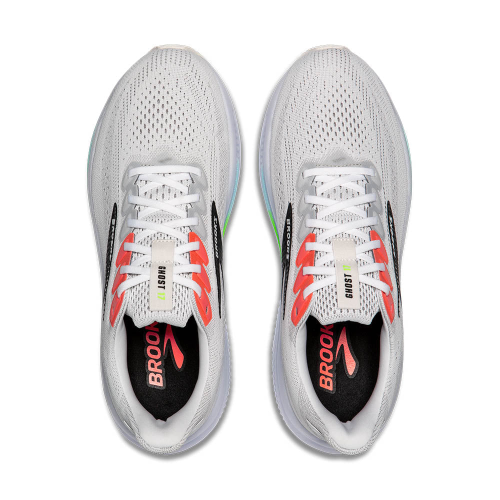 BROOKS ゴースト17　ホワイト/グリーン［MEN］