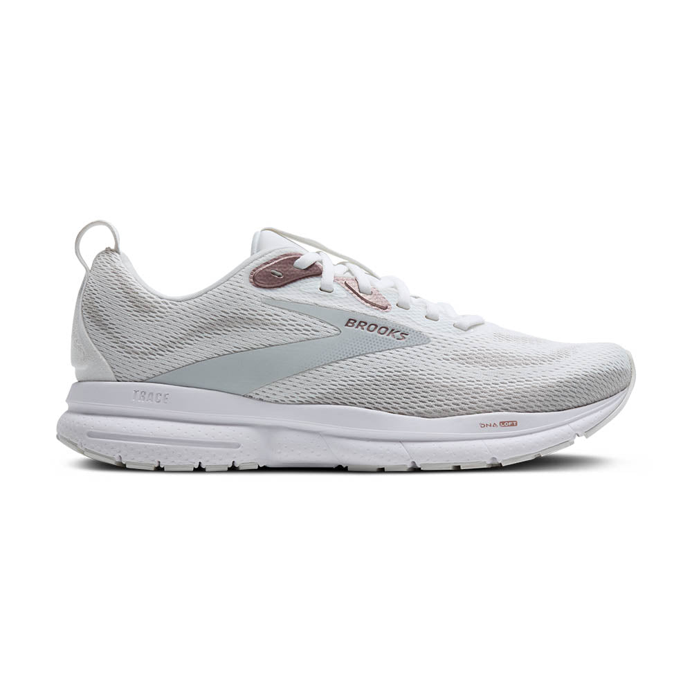 BROOKS トレース4　ホワイト/グレー［WOMEN］