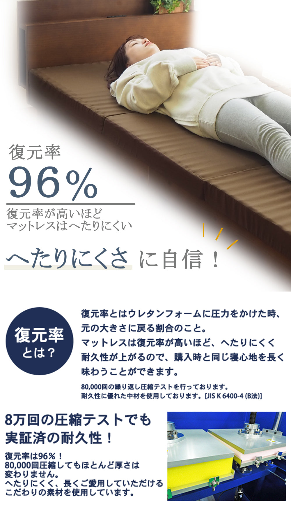 AK-332 S] 大小2つの山が身体を支える体圧分散マットレス シングル
