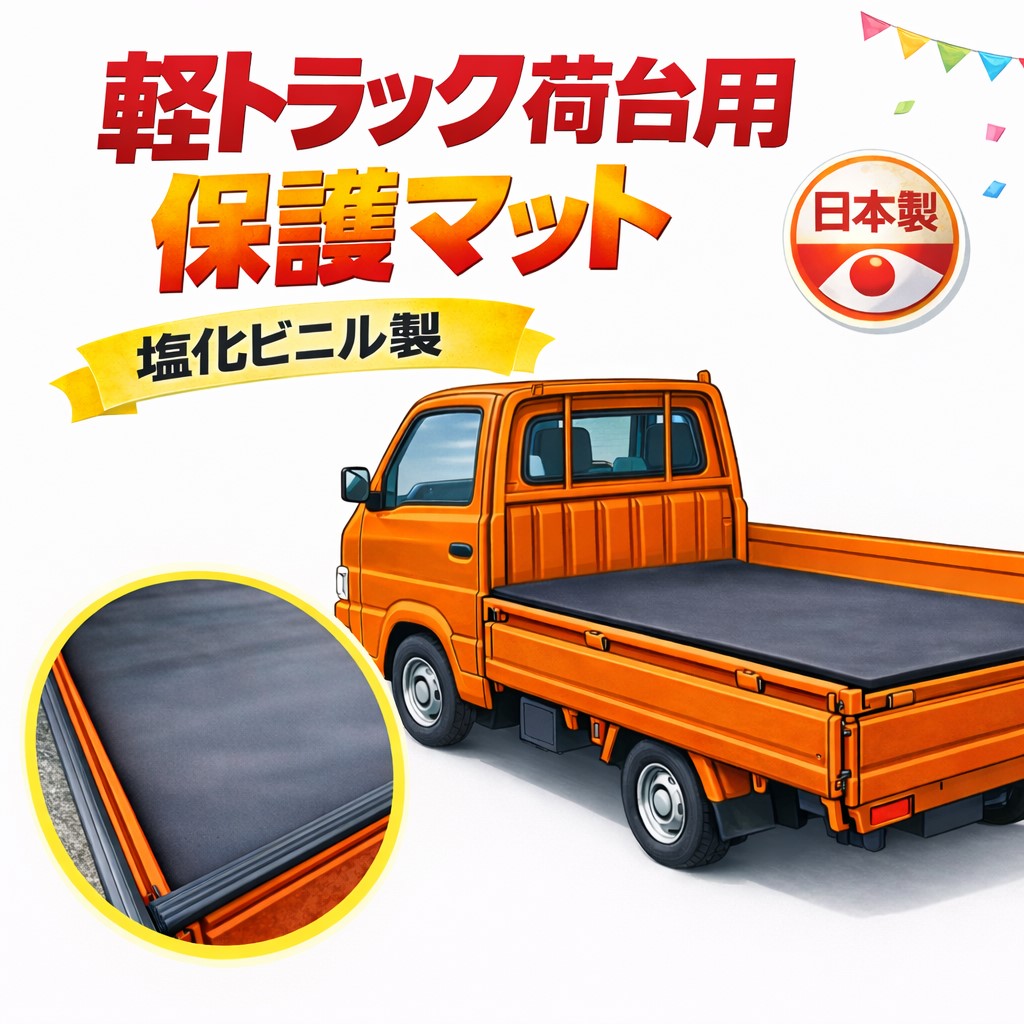 [MATK-F001]軽トラマット　黒色　１本【規格 2.0mm x 1,400mm x 2,040mm】