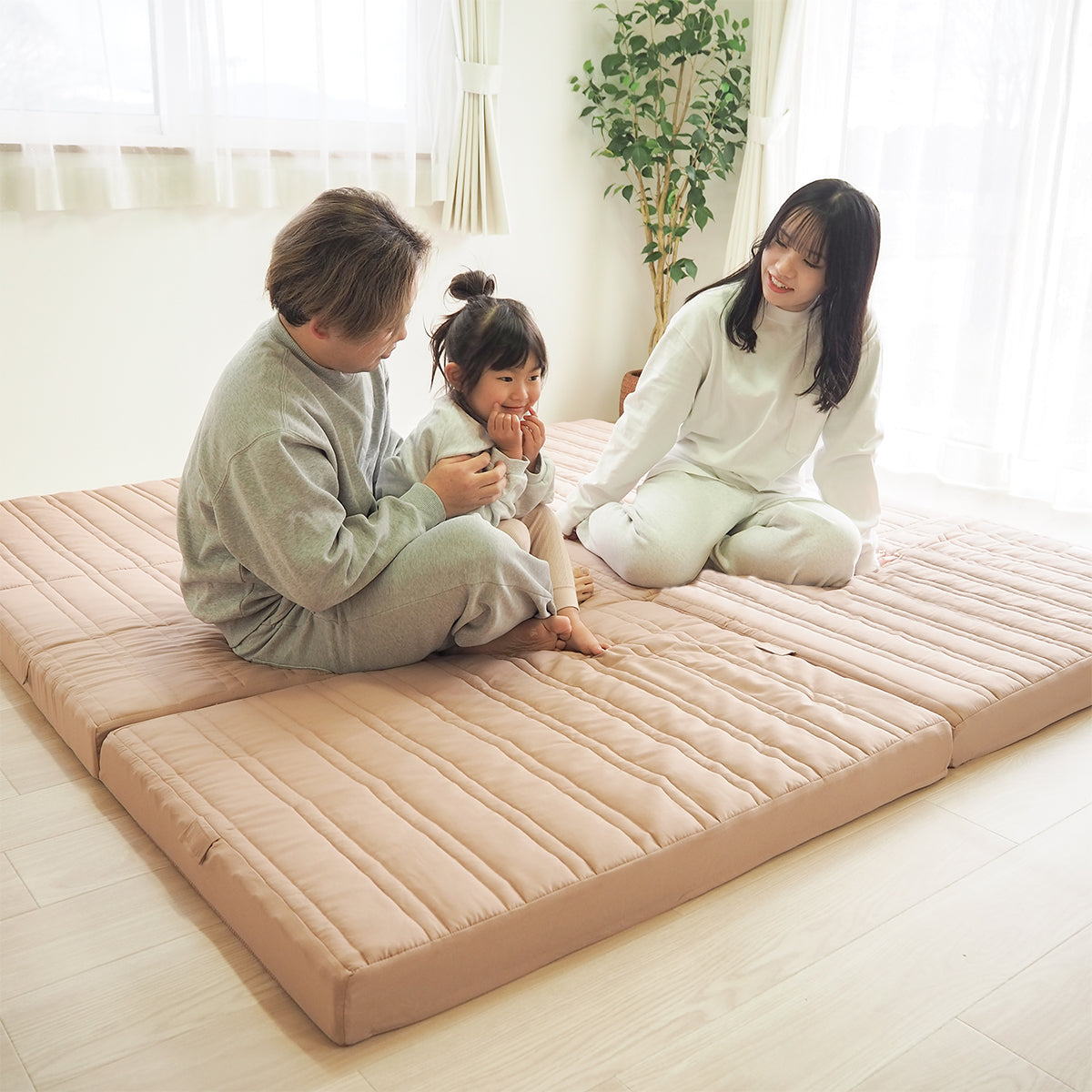 [AK-T8Q-FML] 家族で眠れるつなげて使えるマットレス