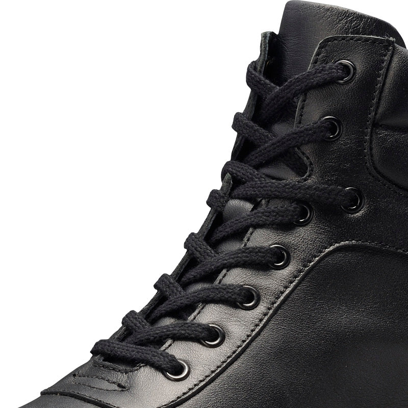 アキレス・ソルボ N 517 黒｜ミニマル レザーハイカットスニーカー