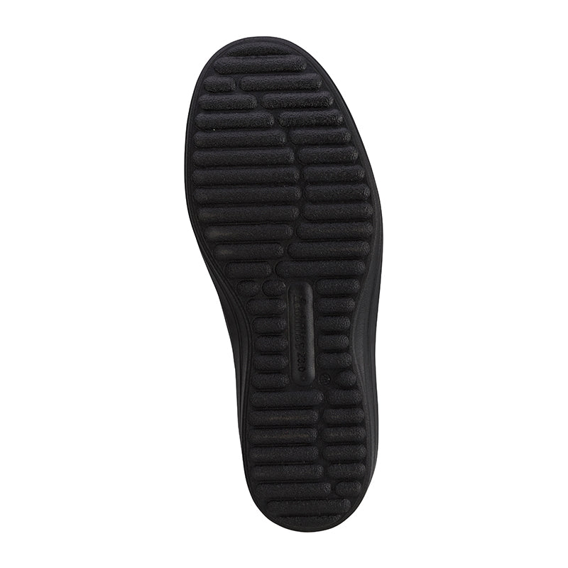 アキレス・ソルボ C 347 黒｜牛革4Eファスナー付きシューズ