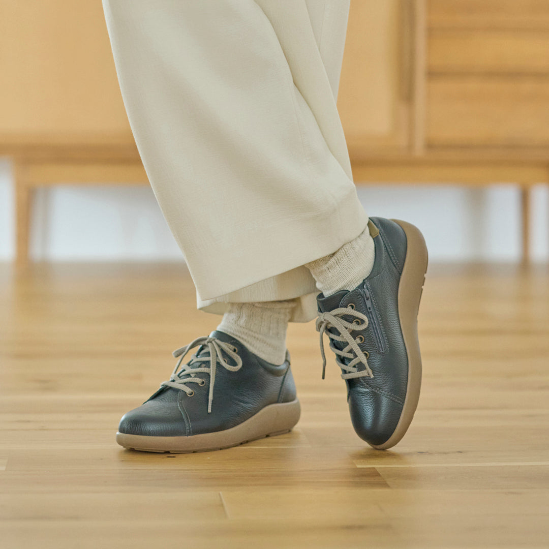 アキレス・ソルボ C 527 ダークグリーン｜牛革3E ファスナー付き