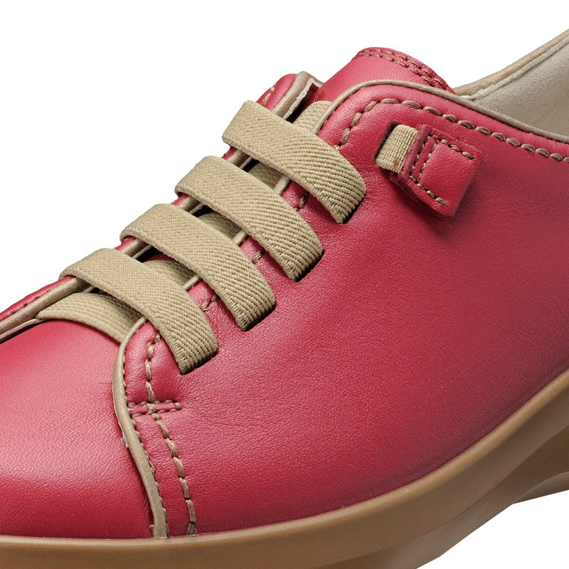 アキレス・ソルボ C 558 レッド｜牛革3Eゴム紐スリッポン｜撥水