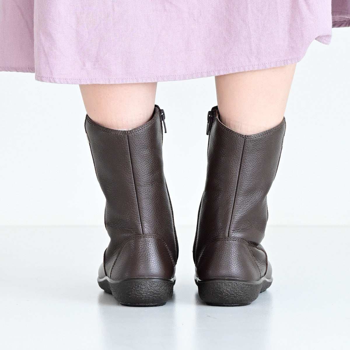 アキレス・ソルボ C 571 コーヒー｜牛革3Eブーツ｜撥水