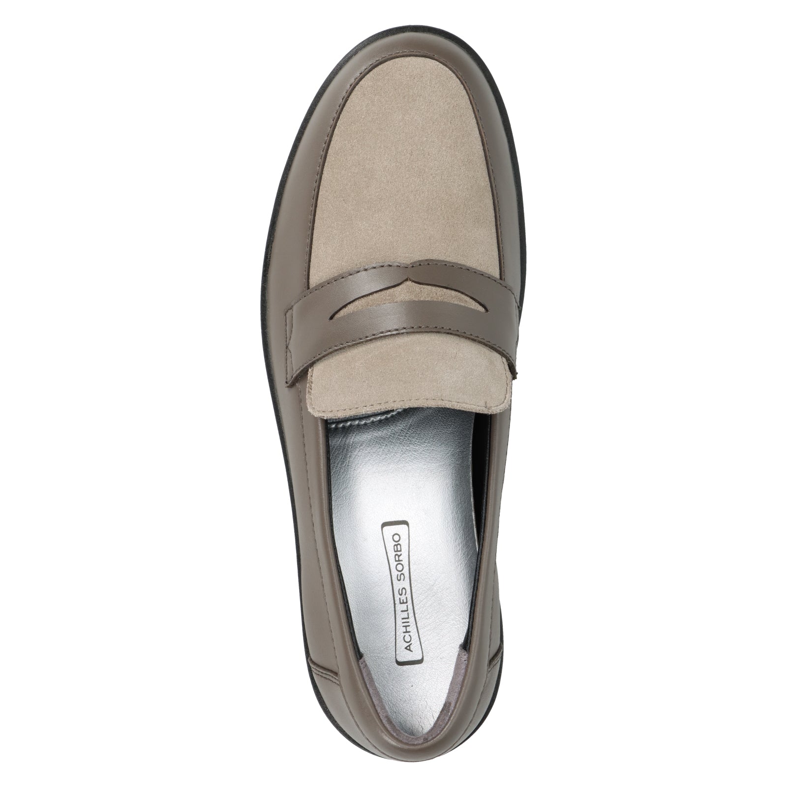 アキレス・ソルボ C 601 チャコール/スエードグレー｜牛革2E コイン
