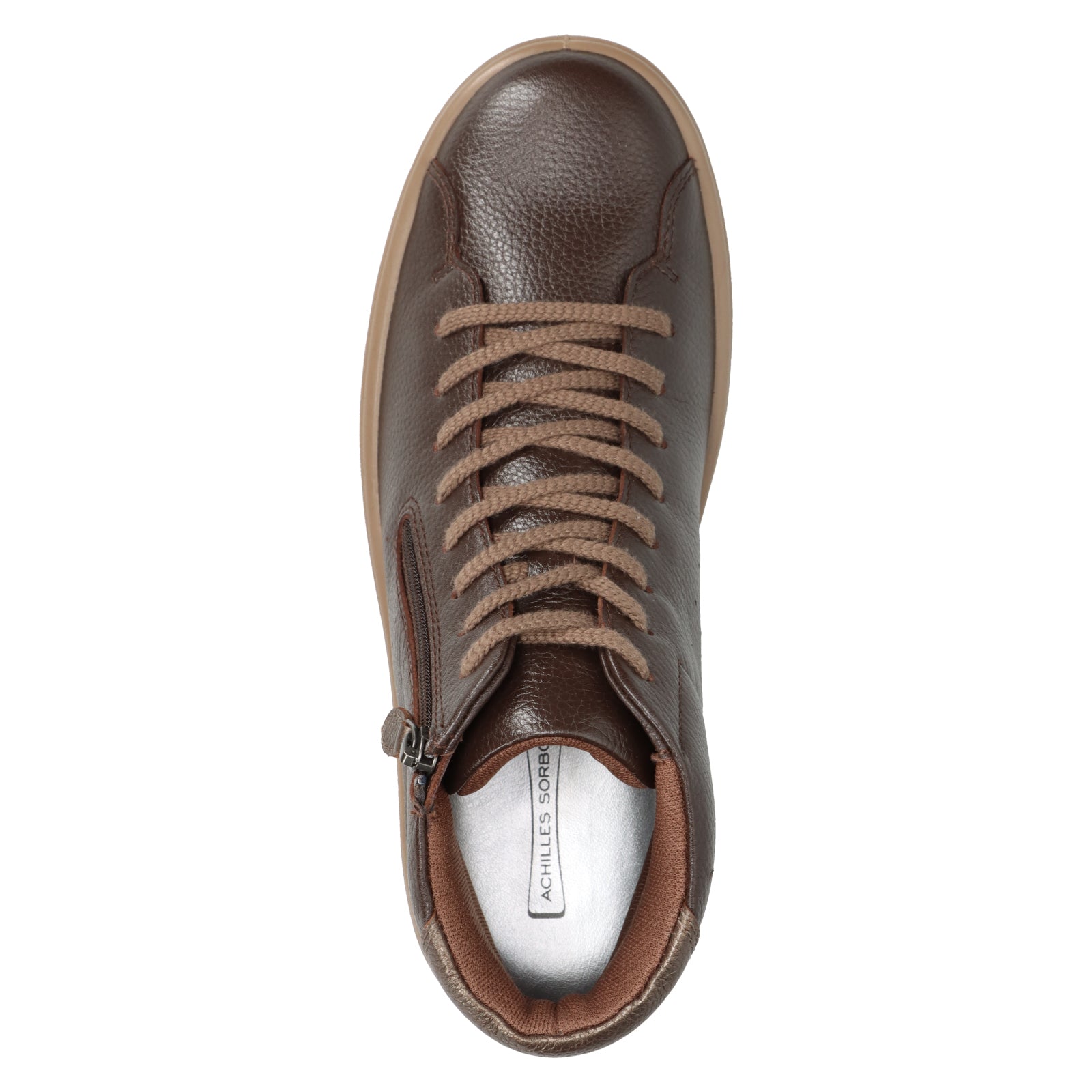 アキレス・ソルボ C 613 コーヒー｜牛革3E ファスナー付きハイカット