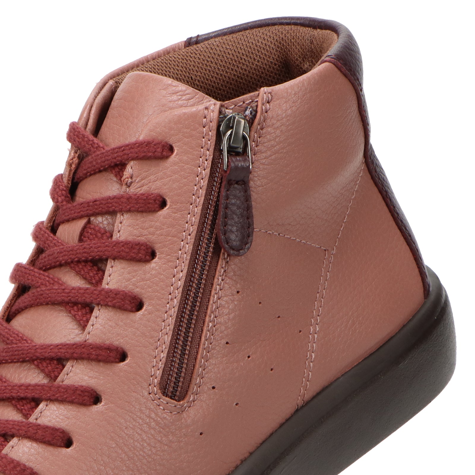 アキレス・ソルボ C 613 ローズ|牛革3E ファスナー付きハイカットシューズ アキレス・ソルボ C 613 ローズ|牛革3E ファスナー付きハイカットシューズ