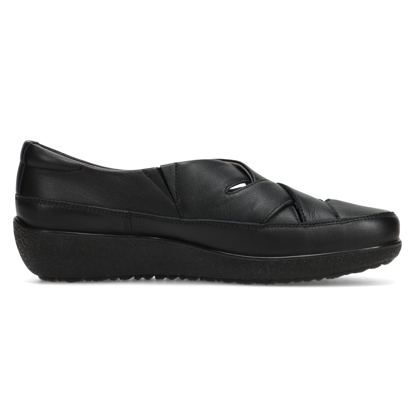 アキレス・ソルボ C 626 黒｜牛革3E クロスデザインシューズ