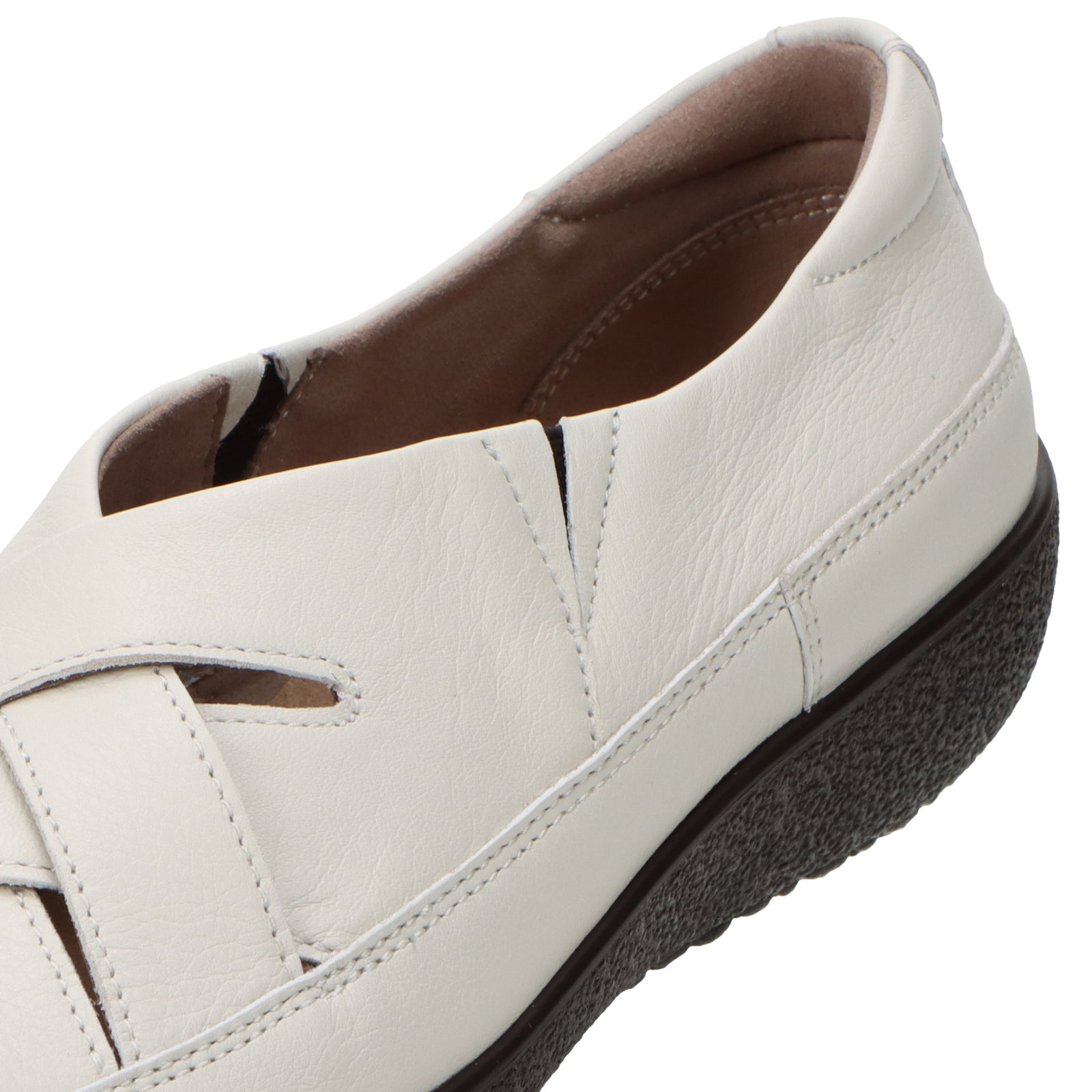 アキレス・ソルボ C 626 白｜牛革3E クロスデザインシューズ