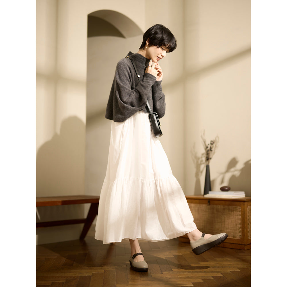 アキレス・ソルボ H 590 ウォームグレー/コーヒー｜牛革3E 厚底