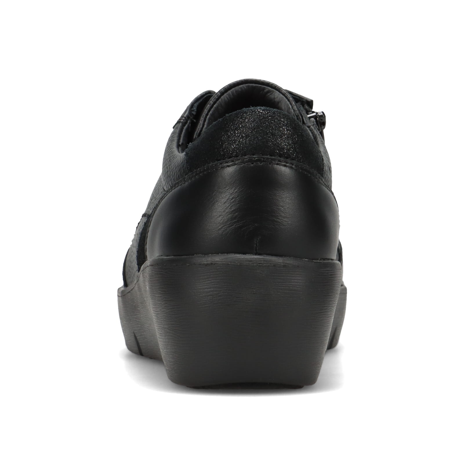 アキレス・ソルボ H 619 黒｜ラメアクセントが上品な牛革厚底レース