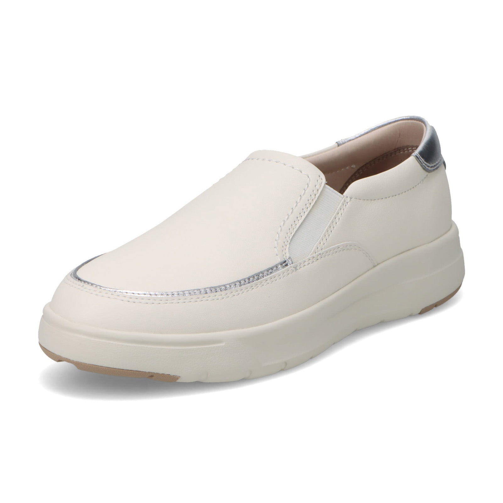 アキレス・ソルボ H 628 白｜レザーコートスニーカー（スリッポン）｜3E