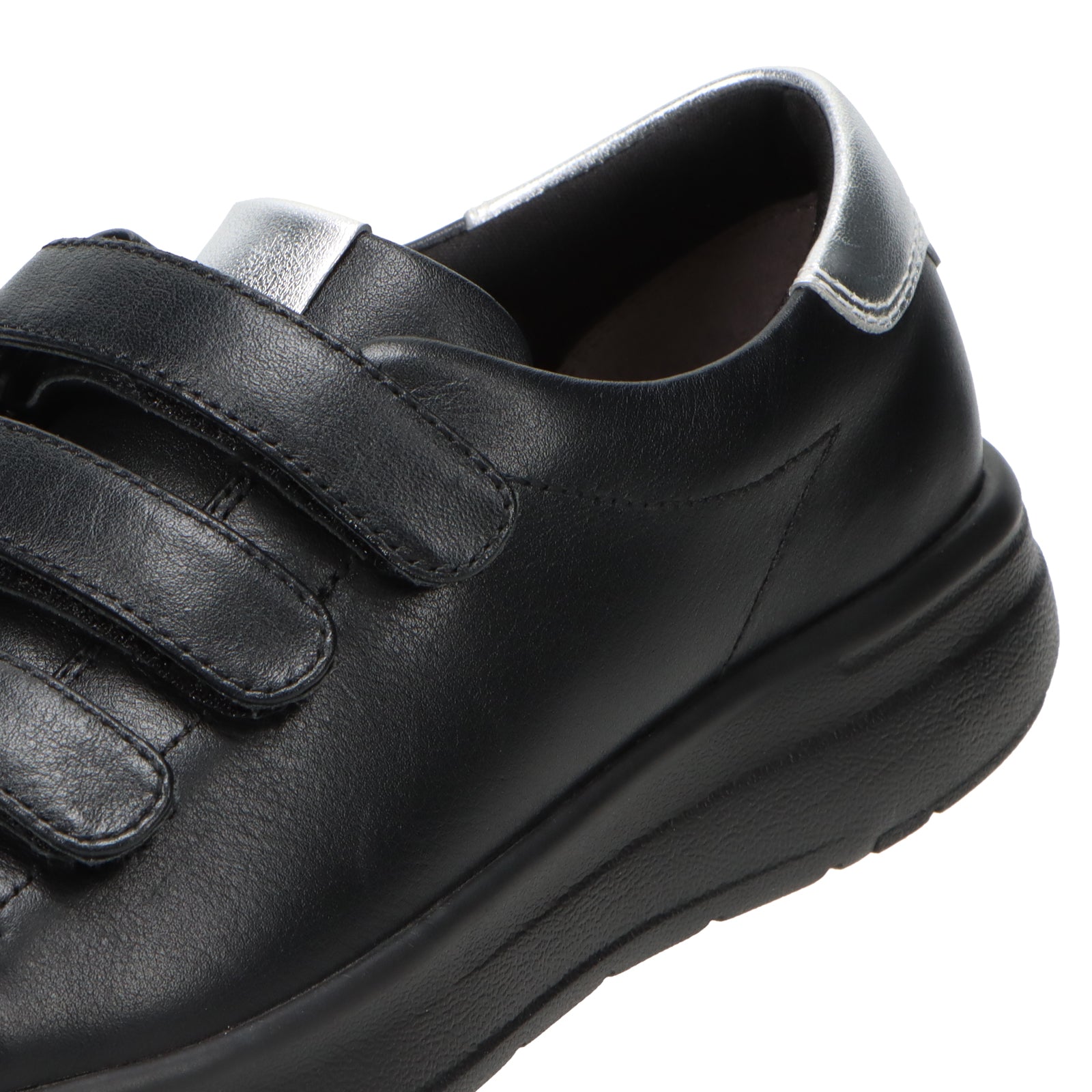 アキレス・ソルボ H 629 黒｜レザーコートスニーカー（面ファスナー）｜3E