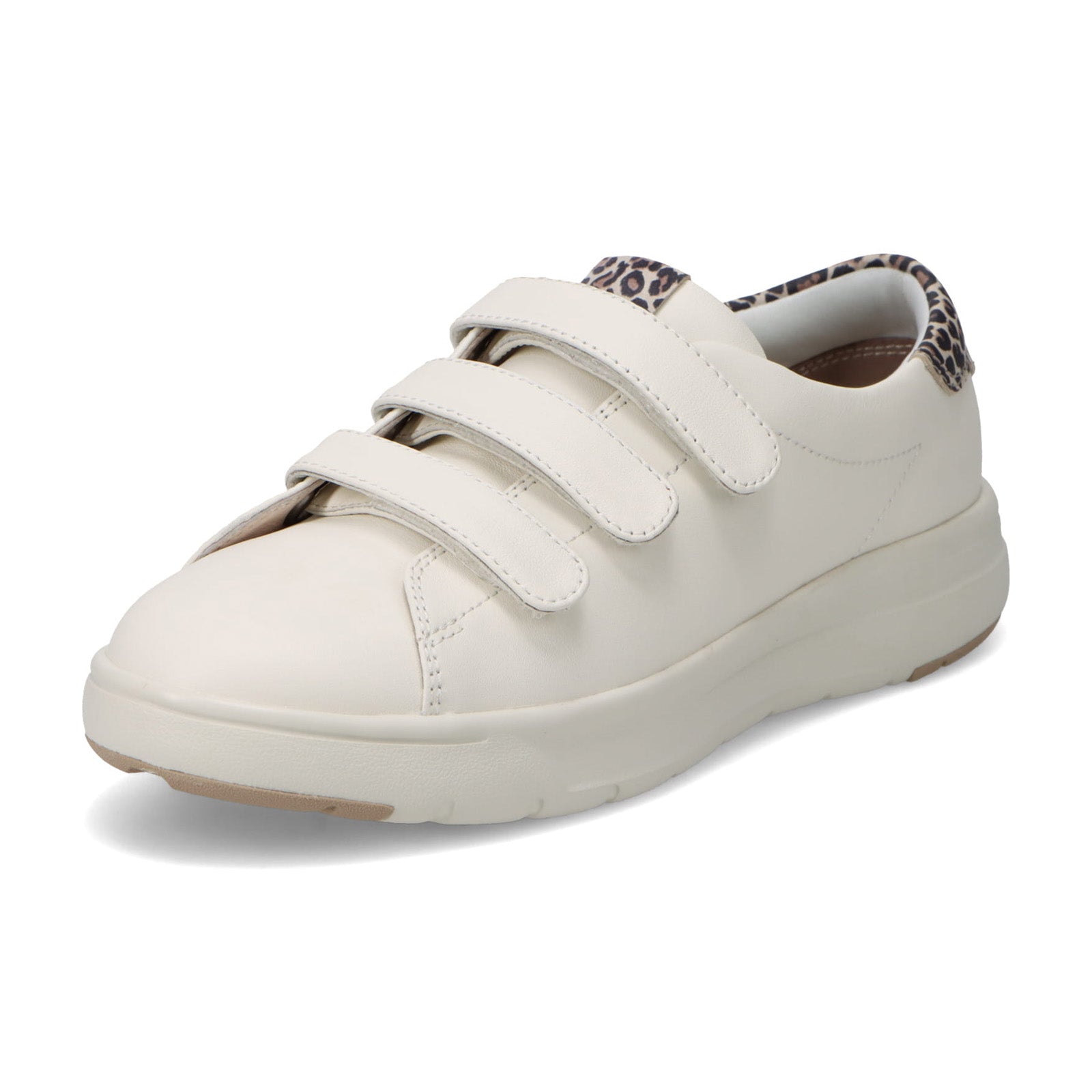 アキレス・ソルボ H 629 白｜レザーコートスニーカー（面ファスナー）｜3E