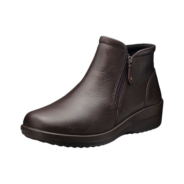 アキレス・ソルボ C 577 コーヒー｜牛革4E ウィンター用ショートブーツ