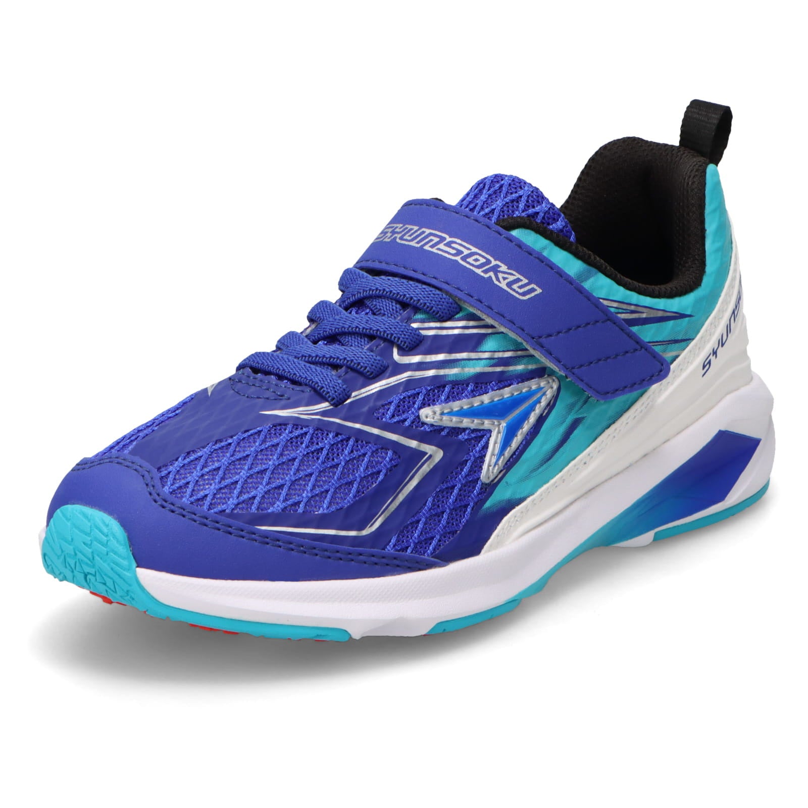 瞬足 JJ-233 ブルー｜男の子向けモデル｜幅広3E｜スタートダッシュ時に