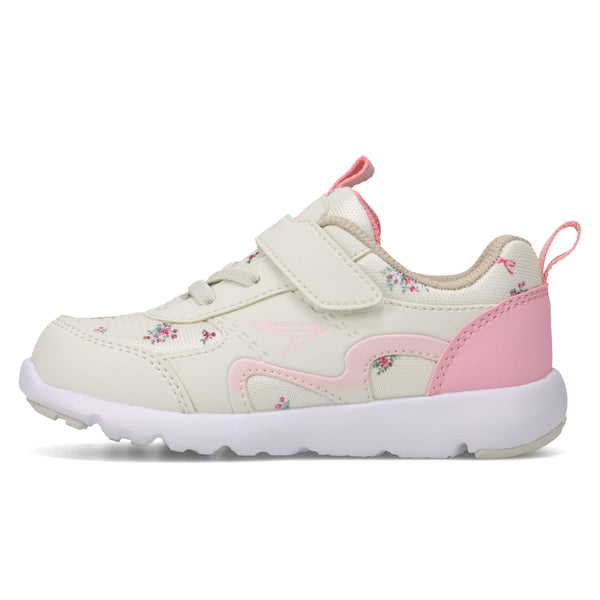 ito fukuoka Step tops ベージュピンク 瞬足 そくいく C-262 オフホワイト｜女の子向け｜3Eワイド設計｜脳トレ