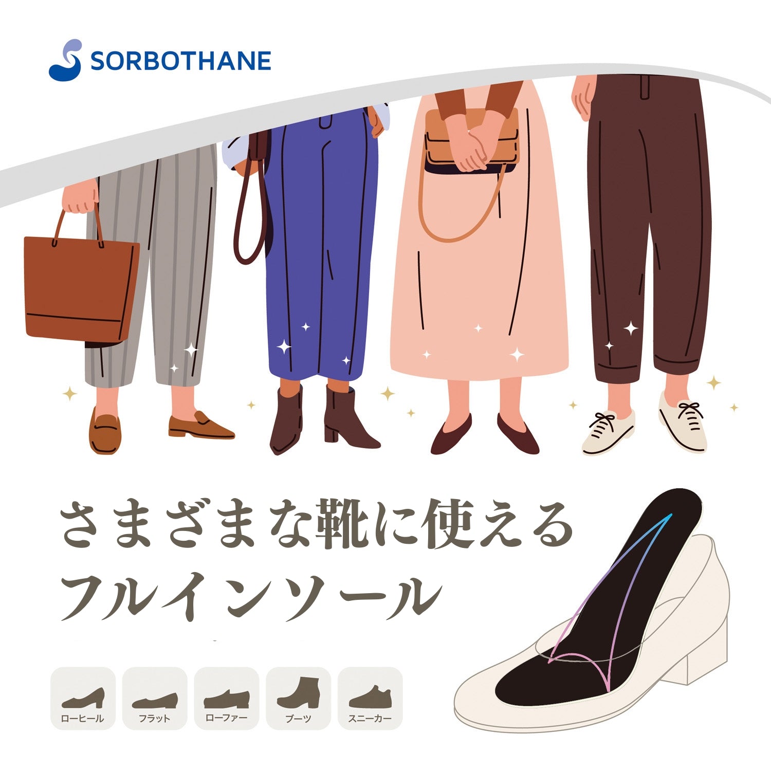 DSIS ソルボレディース フルインソールタイプ　ブラック（1ペア）