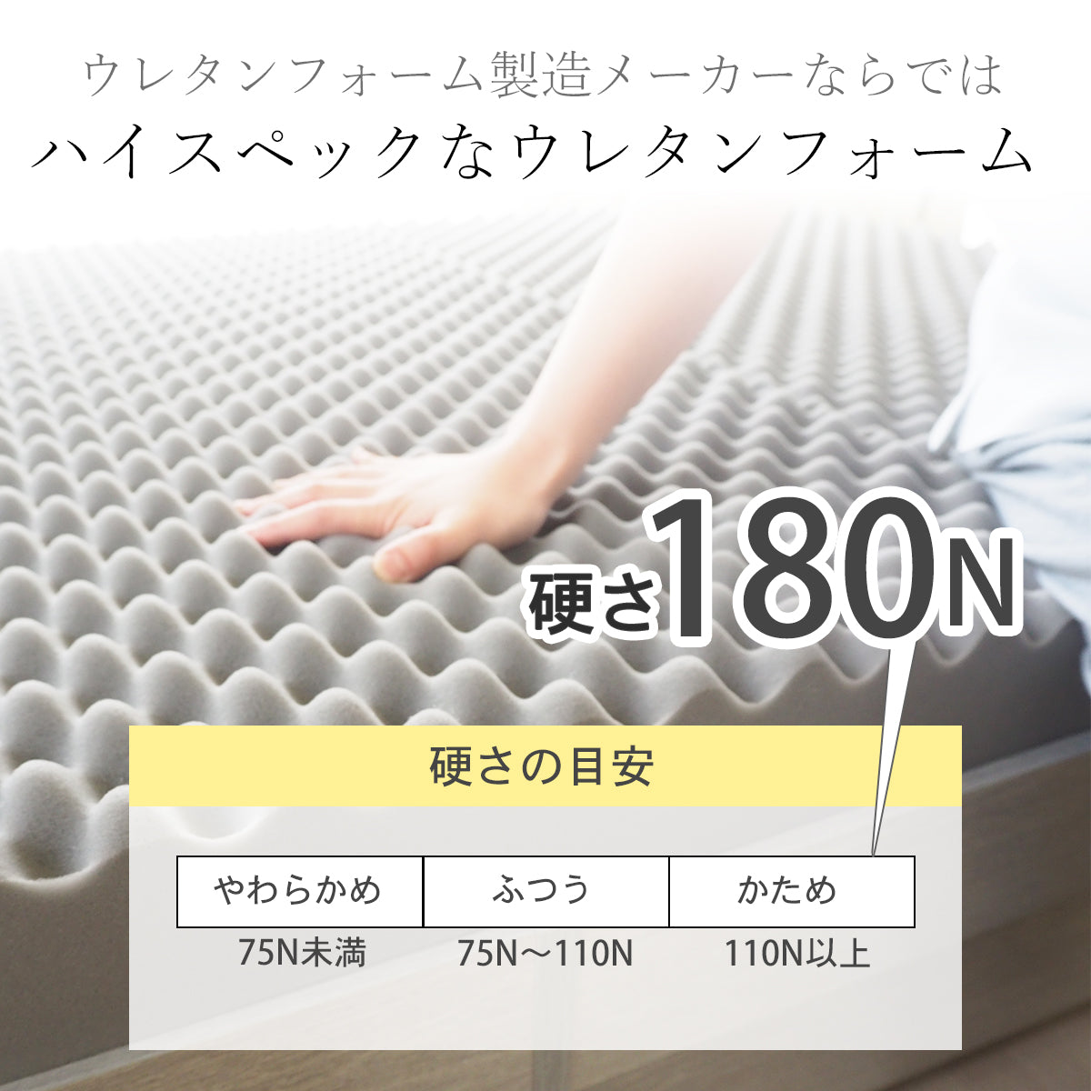 [AK-HM8Q-KJD SD] 波型加工で身体を優しく支える体圧分散敷布団 セミダブル