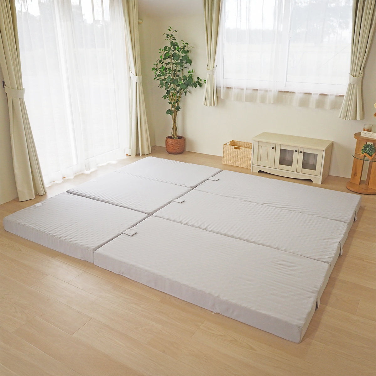 New! ／ [AK-T10-FML] 家族で眠れる つなげて使えるいっしょ寝マットレス